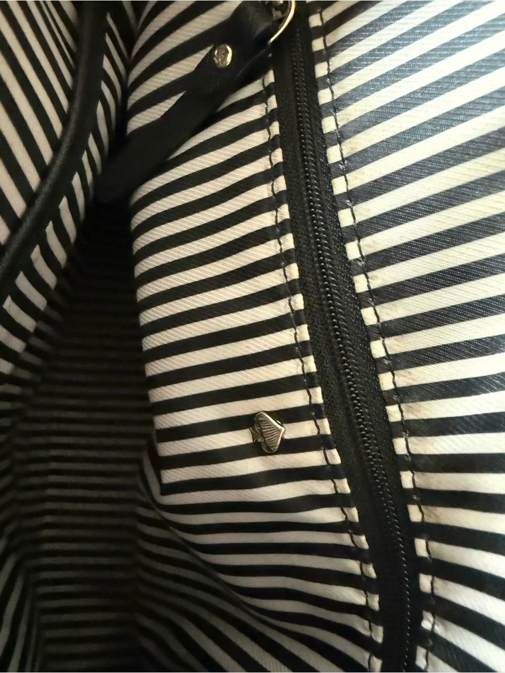 Kate Spade Black Dome Satchel with Gold Hardware